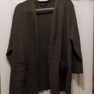 Women's Elegant Open Cardigan in Green